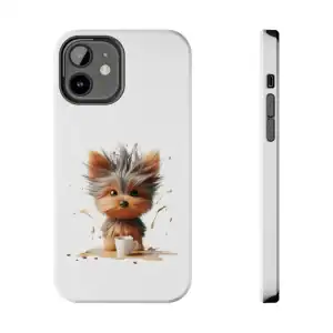 iPhone 15 Pro case with cute puppy design, protective and stylish phone cover